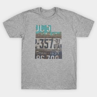 Vintage Utah License Plates T-Shirt